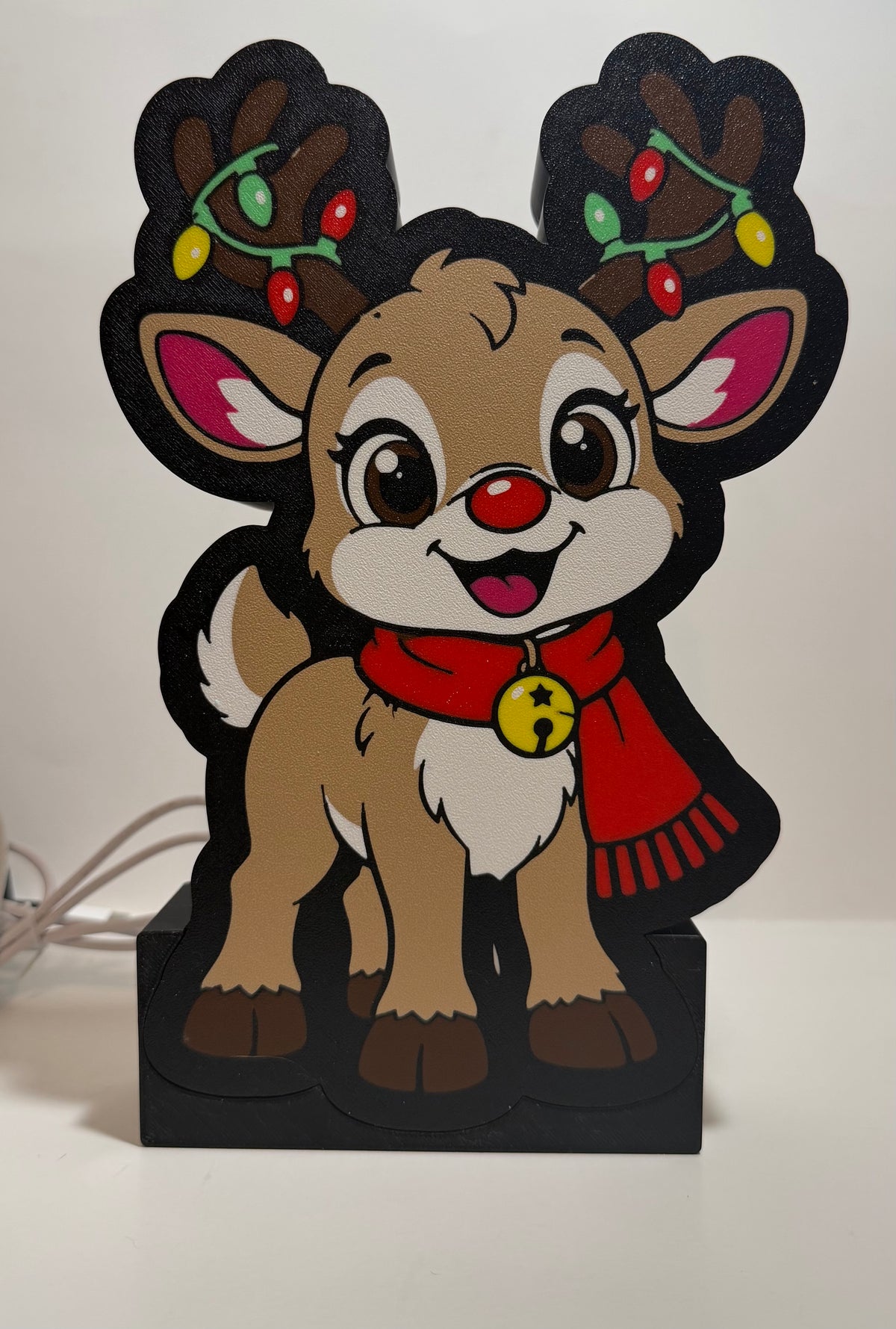 Christmas Reindeer LED Lightbox – Handmade Holiday Decor