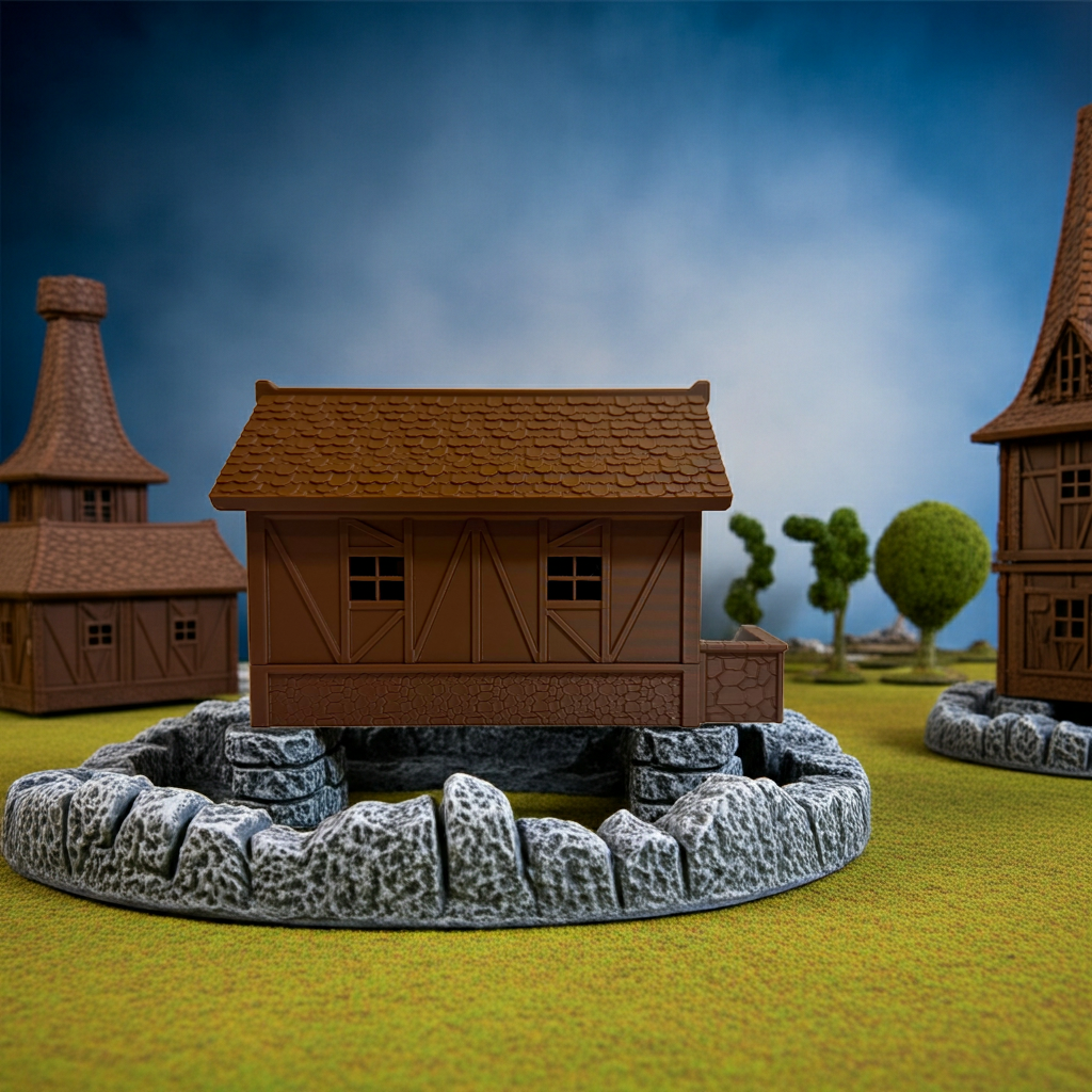 28mm Medieval RPG House FDM-Friendly D&D Terrain