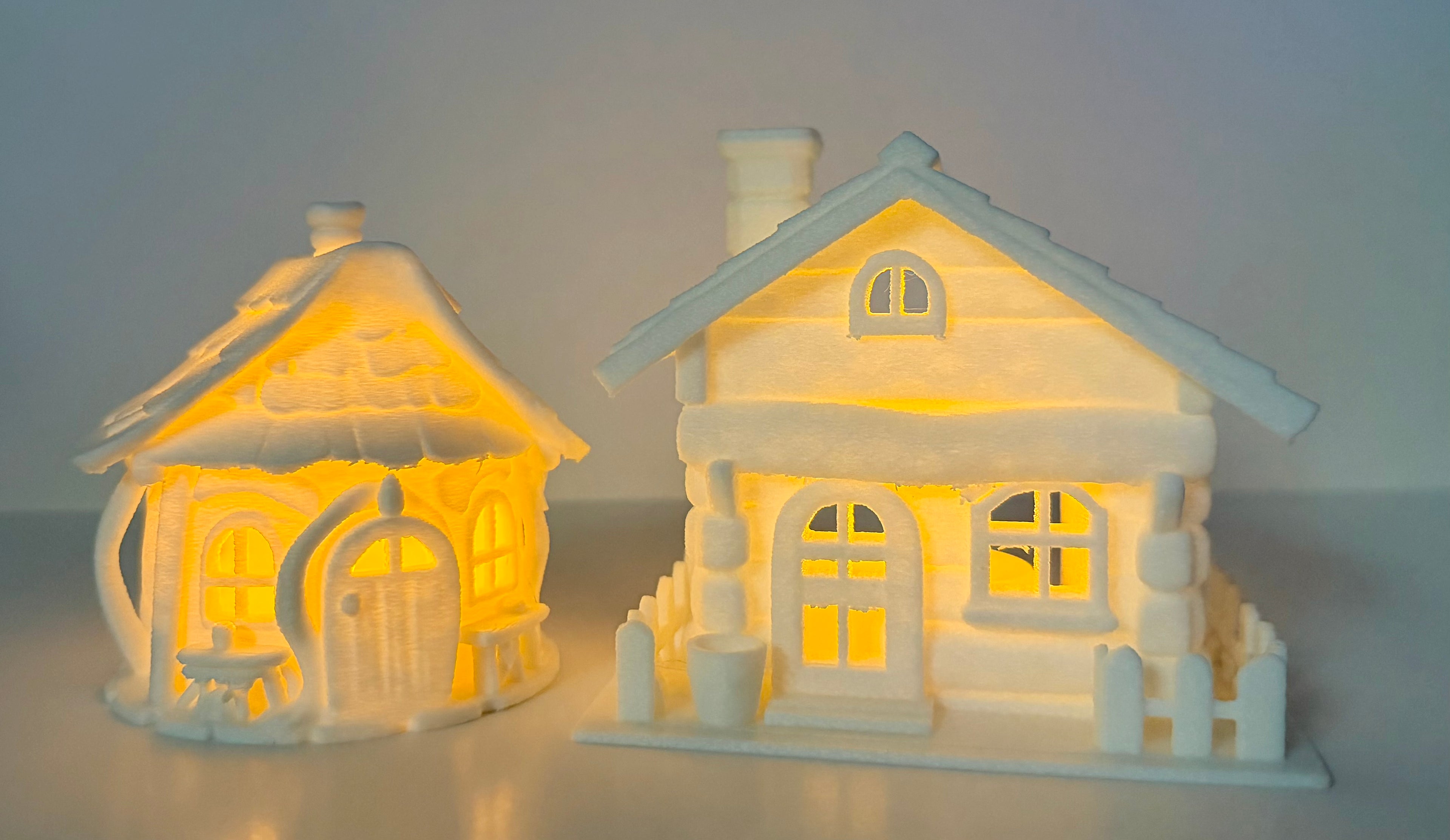 Winter Cottage Tea Light Holder