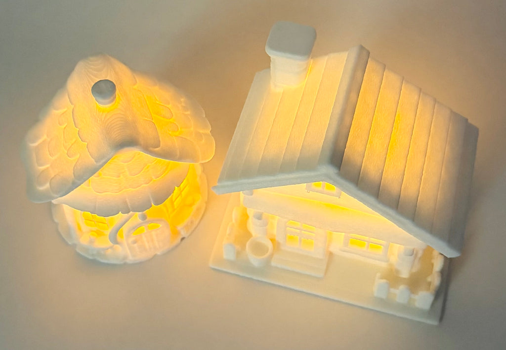 Winter Cottage Tea Light Holder