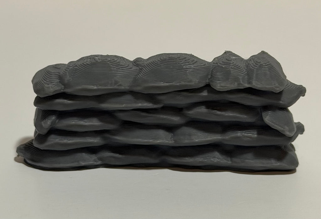 Modular terrain set - stacked configuration example for wargaming