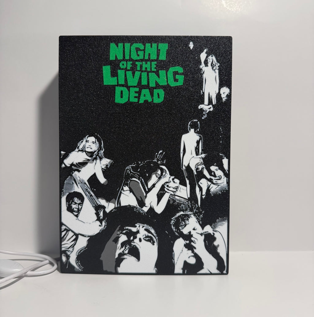 Night of the Living Dead Classic Poster Lightbox – Officially Licensed LED Shelf Display
