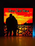 Romantic LED Lightbox – Couple Sunset Bridge Scene | Anniversary Gift Decor