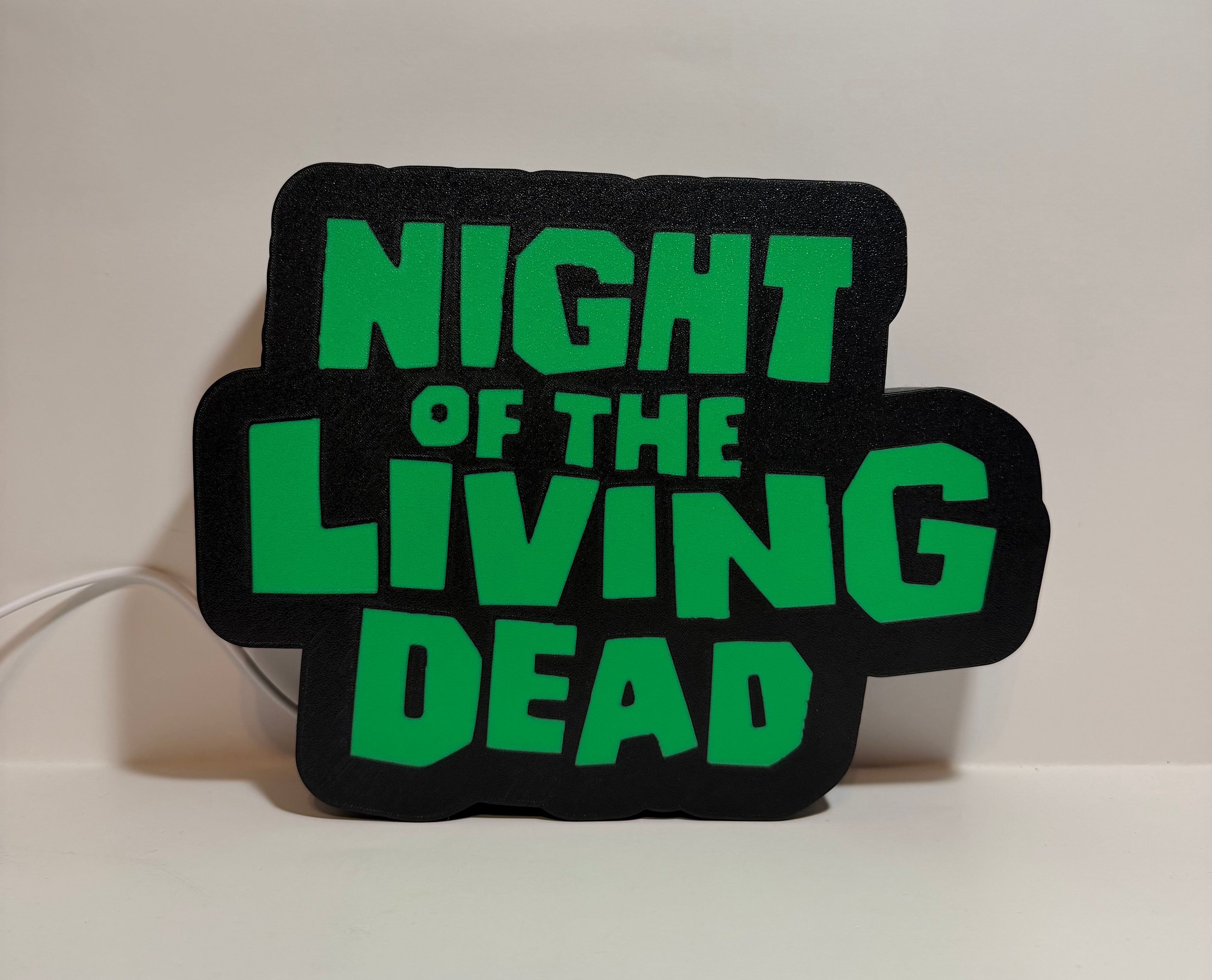 Night of the Living Dead Title Lightbox - Officially Licensed Classic Lightbox