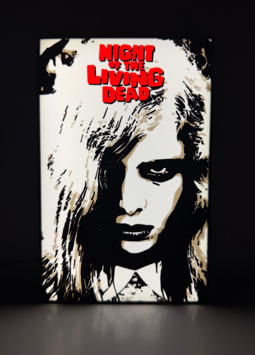 Night of the Living Dead Zombie Portrait Lightbox – Officially Licensed Horror Display Decor