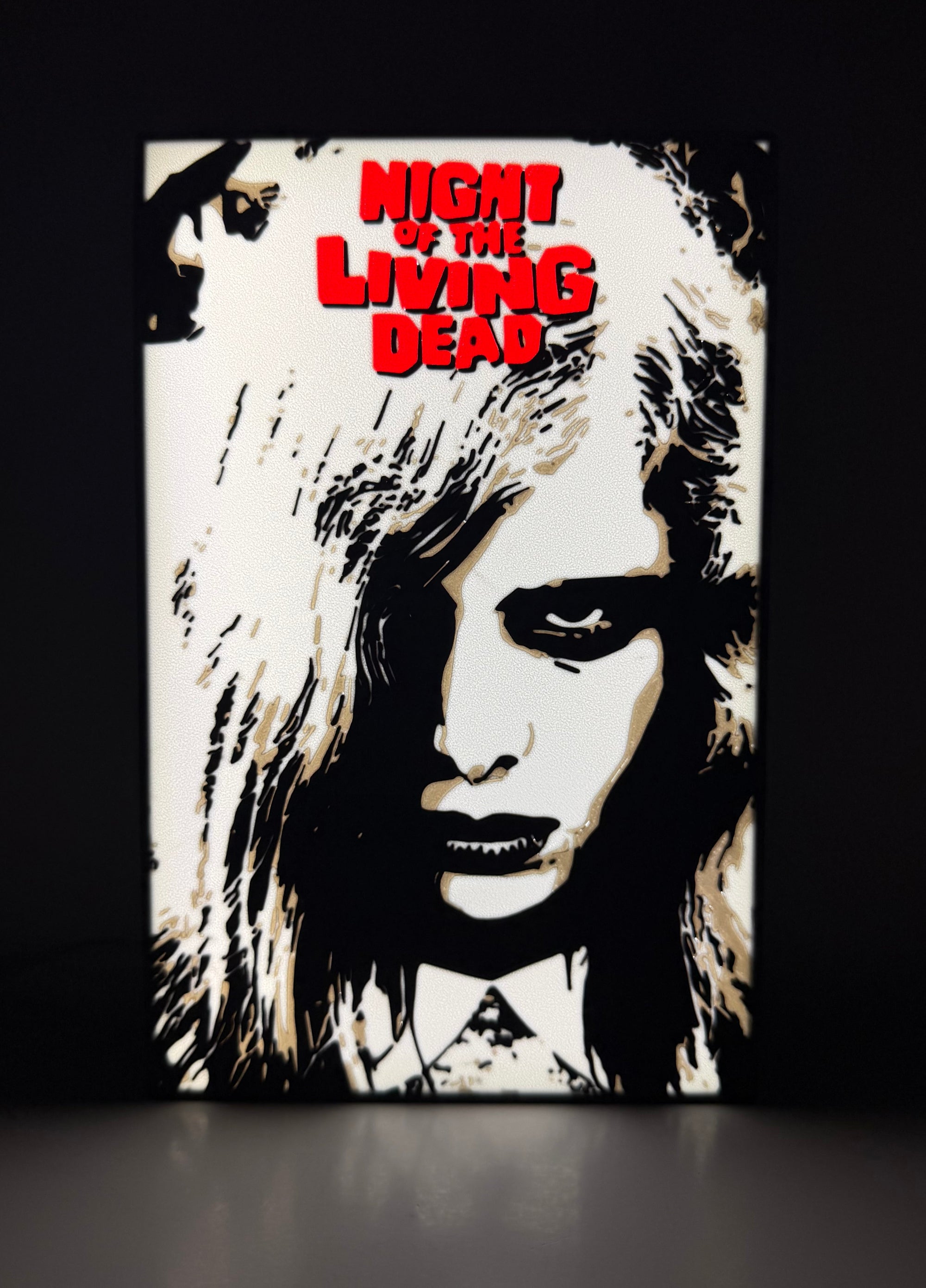 Night of the Living Dead Zombie Portrait Lightbox - Officially Licensed Classic Lightbox