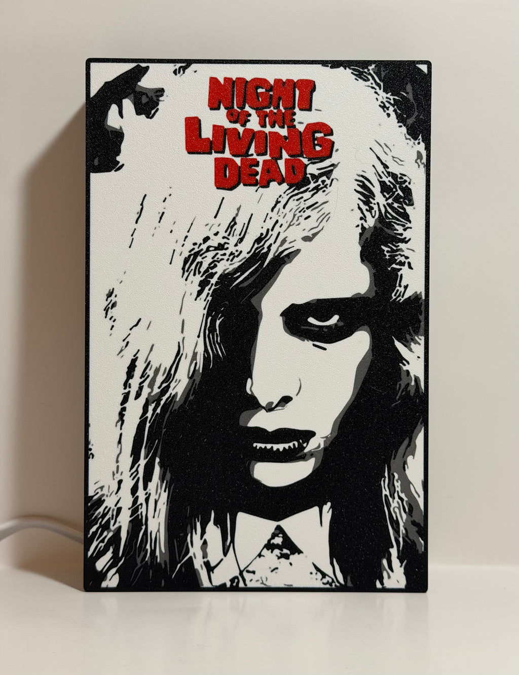 Night of the Living Dead Zombie Portrait Lightbox – Officially Licensed Horror Display Decor