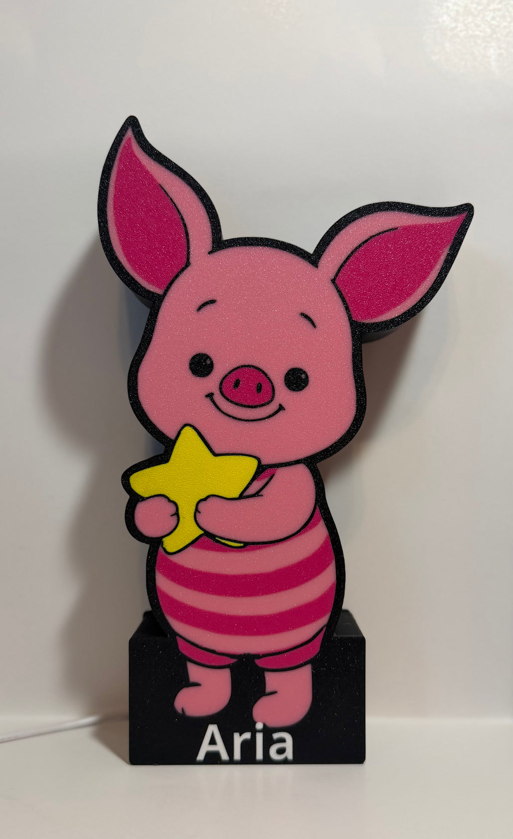 Personalized Pig Night Light – Custom Name LED Kids Night Light