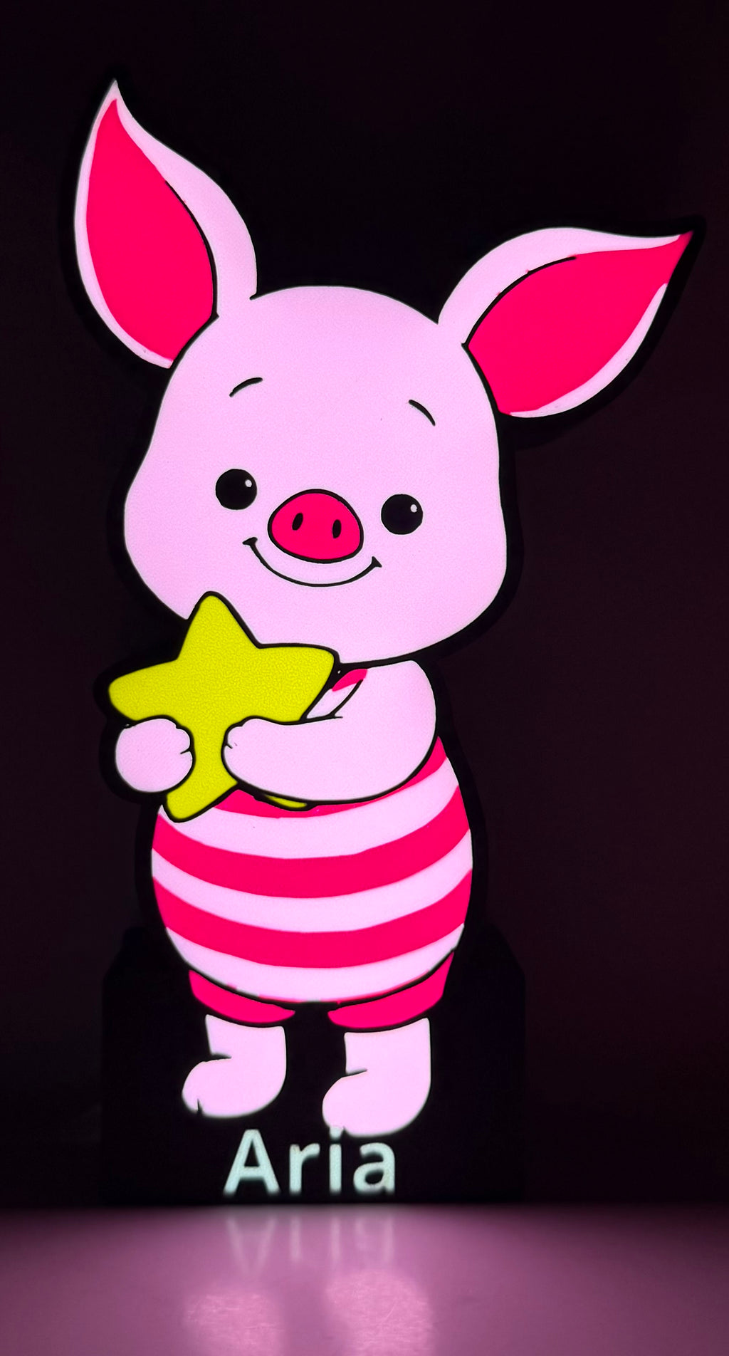 Personalized Pig Night Light – Custom Name LED Kids Night Light