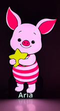 Personalized Pig Night Light – Custom Name LED Kids Night Light