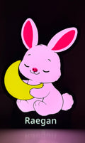 Personalized Bunny Night Light – Custom Name LED Animal Night Light