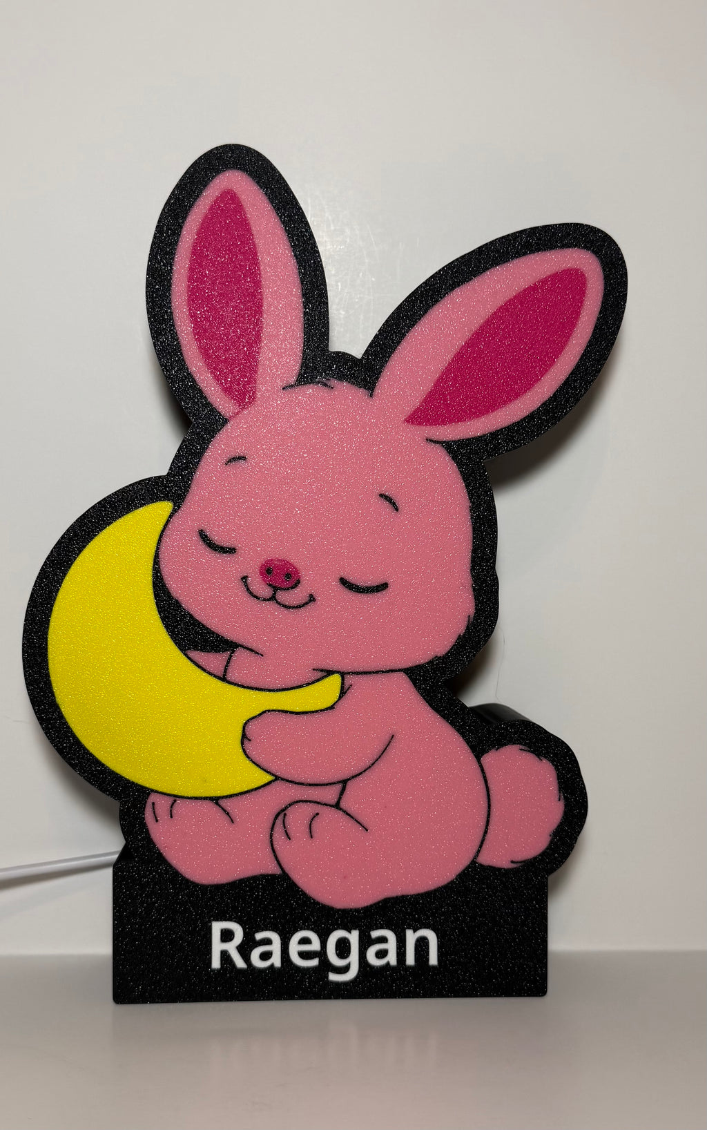 Personalized Bunny Night Light – Custom Name LED Animal Night Light