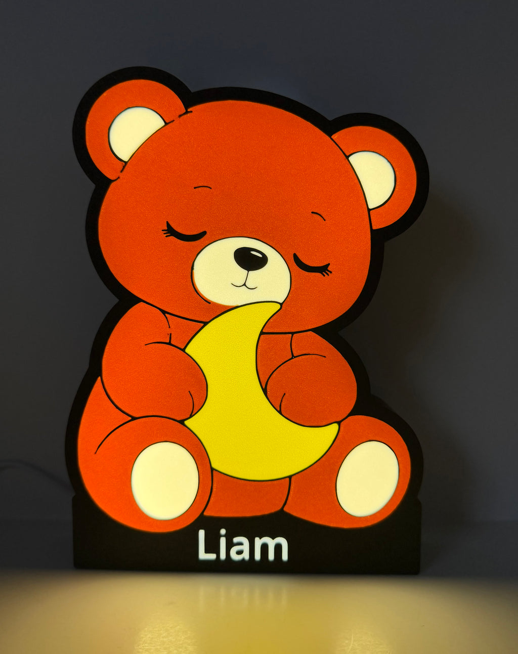 Personalized Bear Night Light – Custom Name LED Night Light for Kids