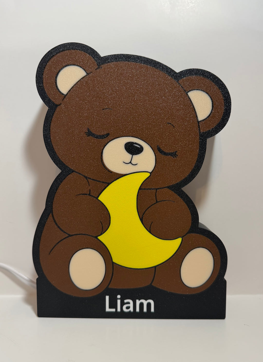 Personalized Bear Night Light – Custom Name LED Night Light for Kids