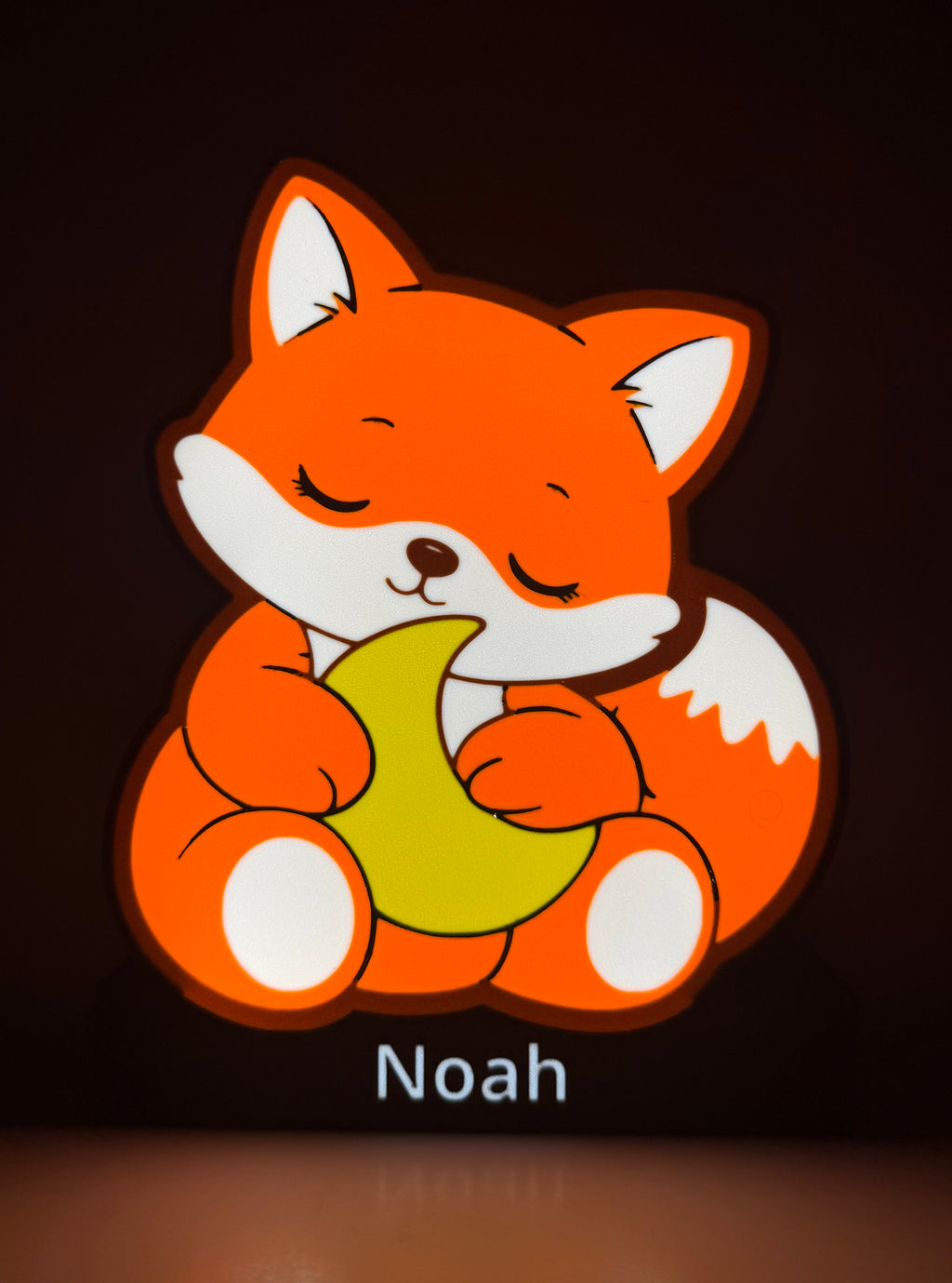 Personalized Fox Night Light – Custom Name LED Kids Night Light