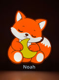 Personalized Fox Night Light – Custom Name LED Kids Night Light
