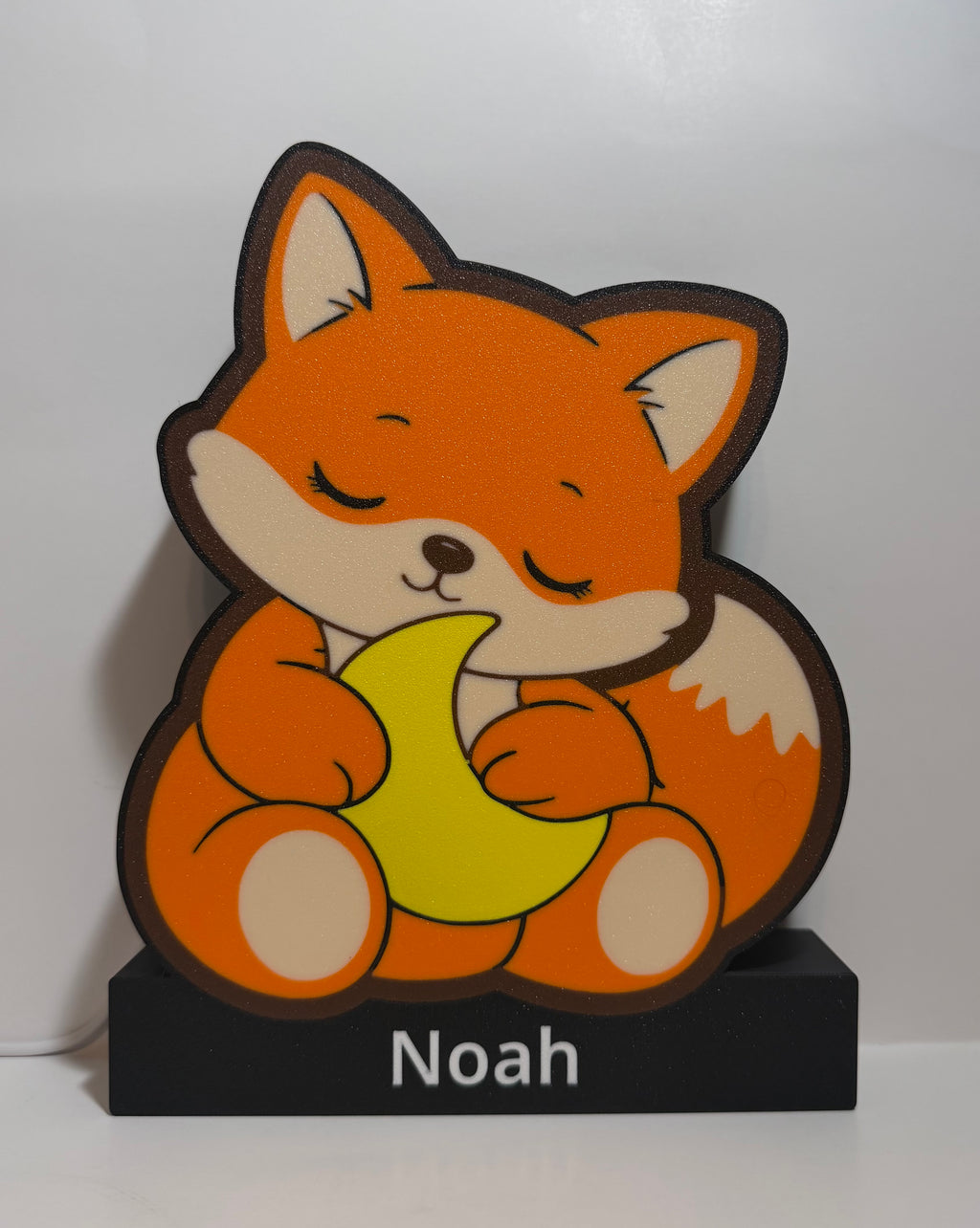 Personalized Fox Night Light – Custom Name LED Kids Night Light