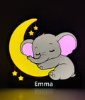 Personalized Elephant Night Light – Custom LED Animal Night Light for Kids