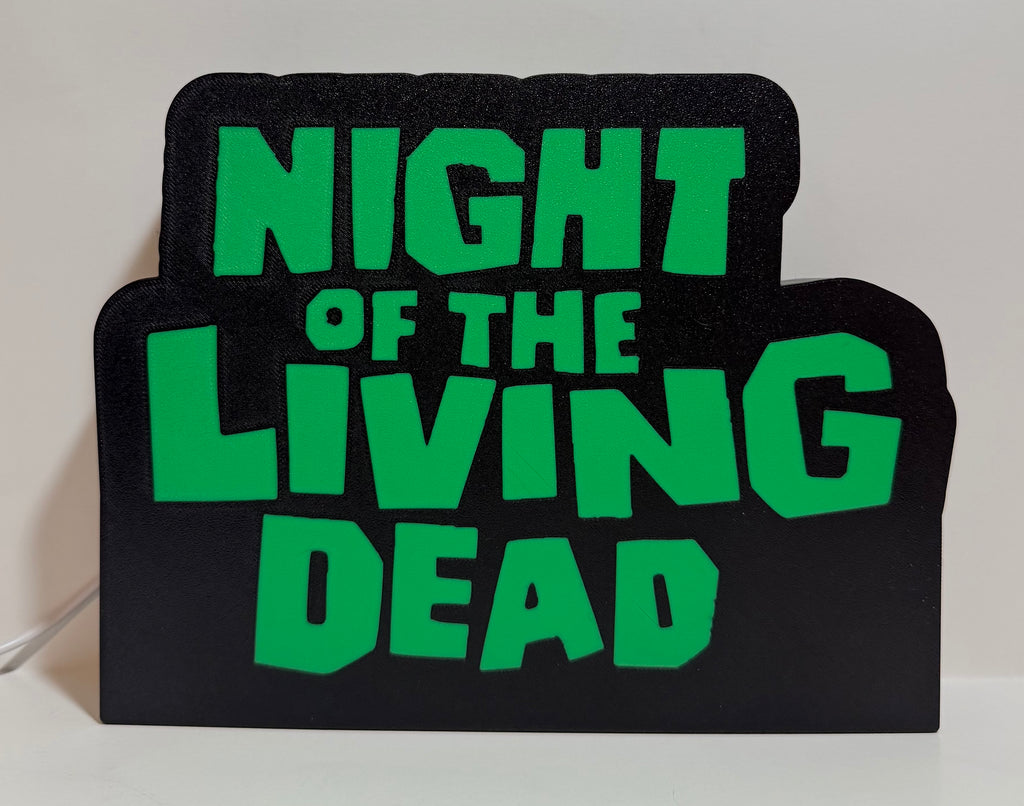 Night of the Living Dead Title Lightbox – Officially Licensed LED Shelf Decor