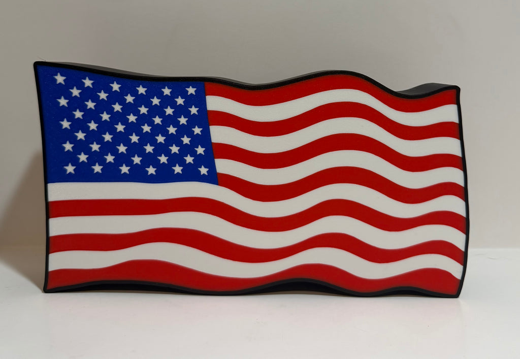 American Flag LED Lightbox – Patriotic Wall Art for Home & Office