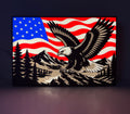 Bald Eagle LED Lightbox – Patriotic Wall or Desk Art for Home & Office