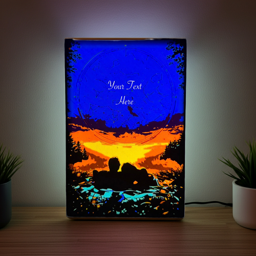 Personalized stargazing lightbox - romantic gift for couples with custom names