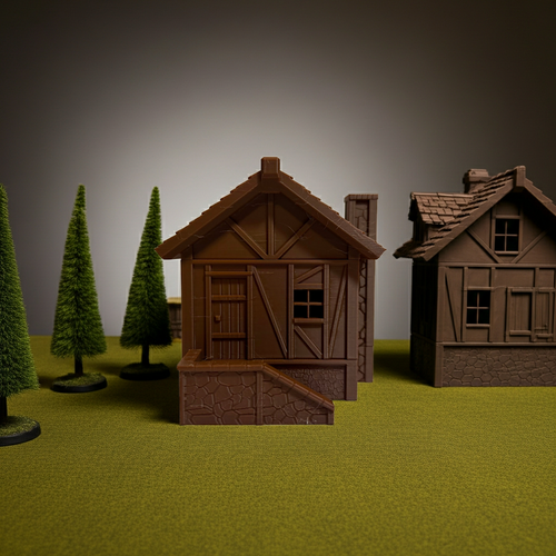 28mm Medieval RPG House FDM-Friendly D&D Terrain